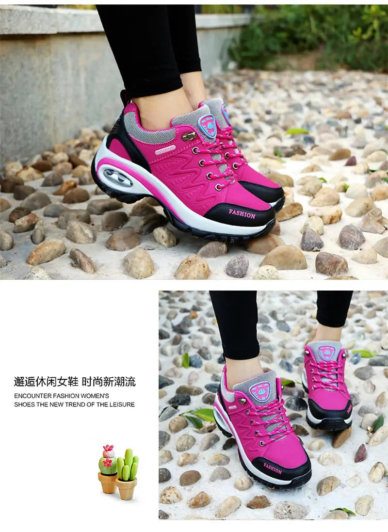 Autumn Air Cushions Women Sneakers Platform Sport Shoes Women's Tennis for Running Women's Sports Sneakers Red Trainers GMB-1750
