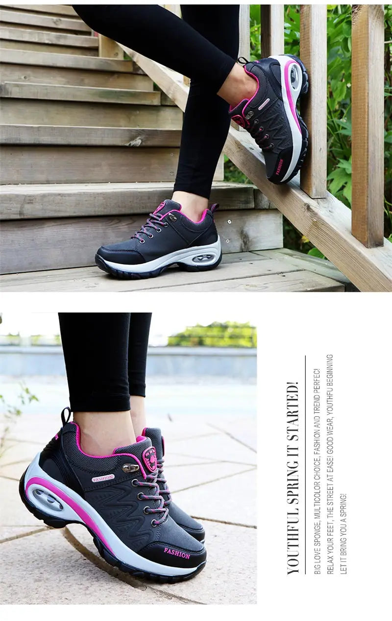 Autumn Air Cushions Women Sneakers Platform Sport Shoes Women's Tennis for Running Women's Sports Sneakers Red Trainers GMB-1750
