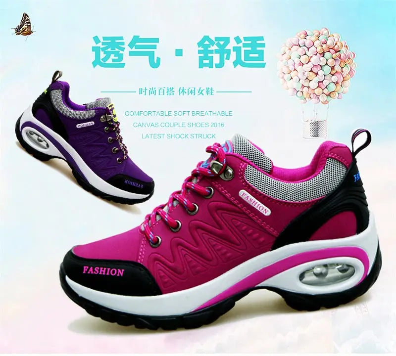 Autumn Air Cushions Women Sneakers Platform Sport Shoes Women's Tennis for Running Women's Sports Sneakers Red Trainers GMB-1750