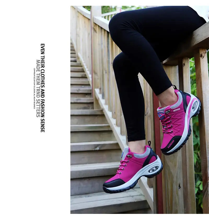 Autumn Air Cushions Women Sneakers Platform Sport Shoes Women's Tennis for Running Women's Sports Sneakers Red Trainers GMB-1750