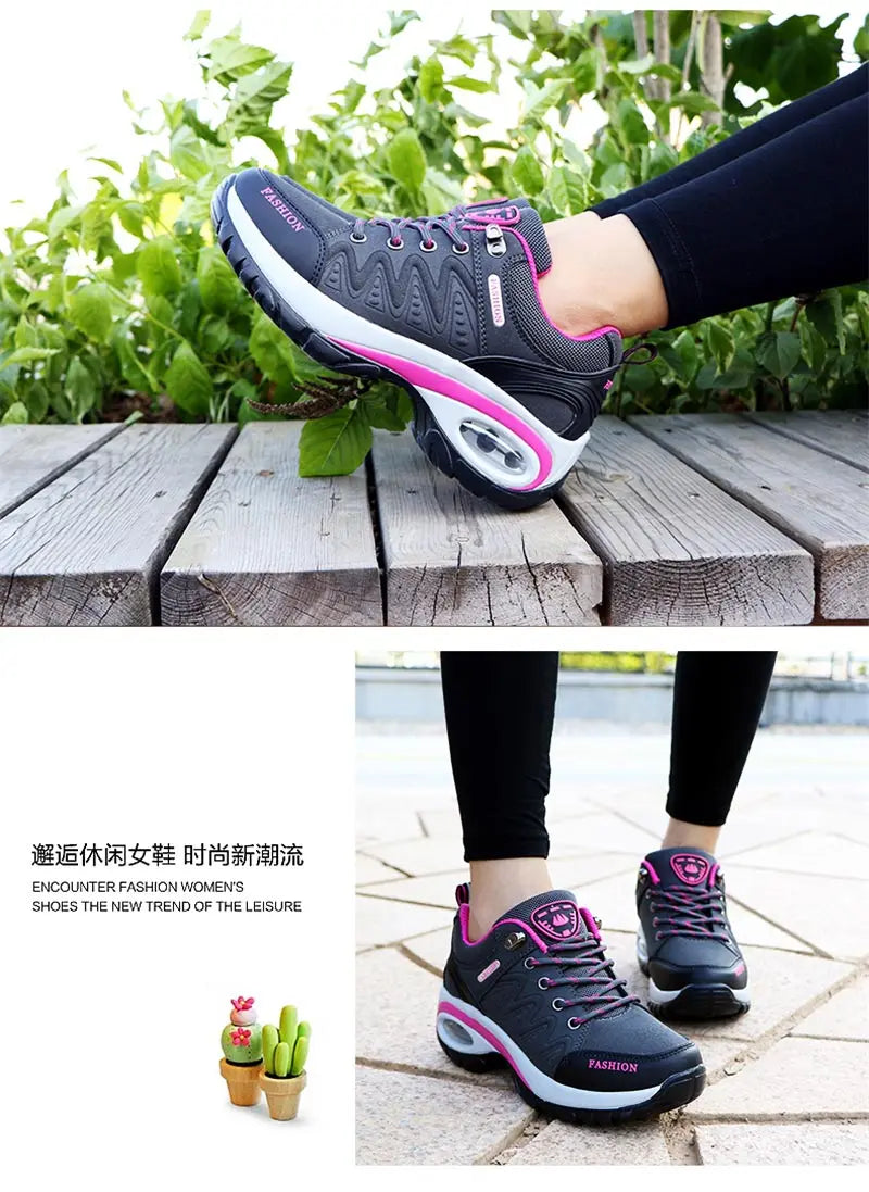 Autumn Air Cushions Women Sneakers Platform Sport Shoes Women's Tennis for Running Women's Sports Sneakers Red Trainers GMB-1750