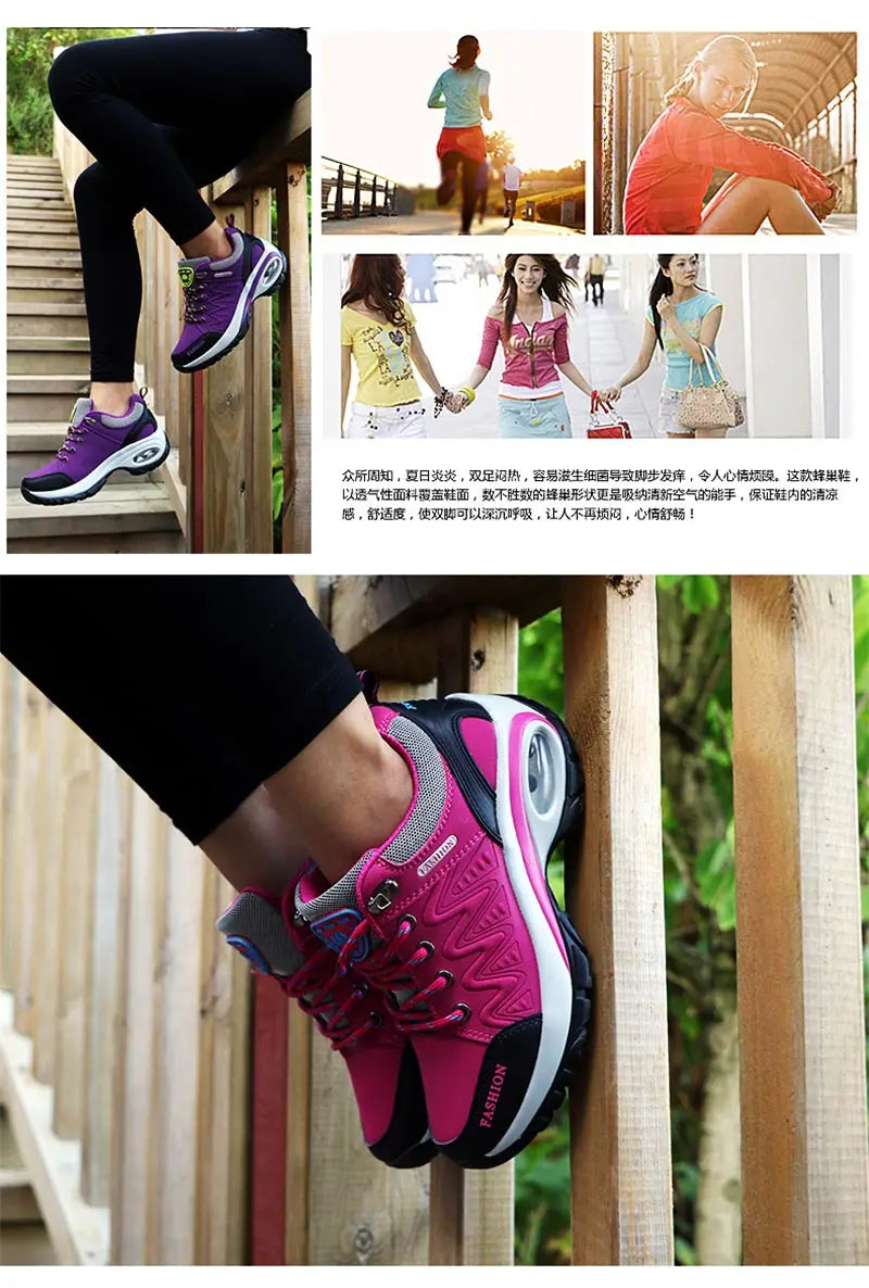 Autumn Air Cushions Women Sneakers Platform Sport Shoes Women's Tennis for Running Women's Sports Sneakers Red Trainers GMB-1750
