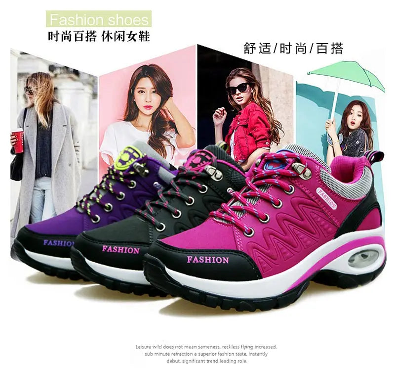 Autumn Air Cushions Women Sneakers Platform Sport Shoes Women's Tennis for Running Women's Sports Sneakers Red Trainers GMB-1750