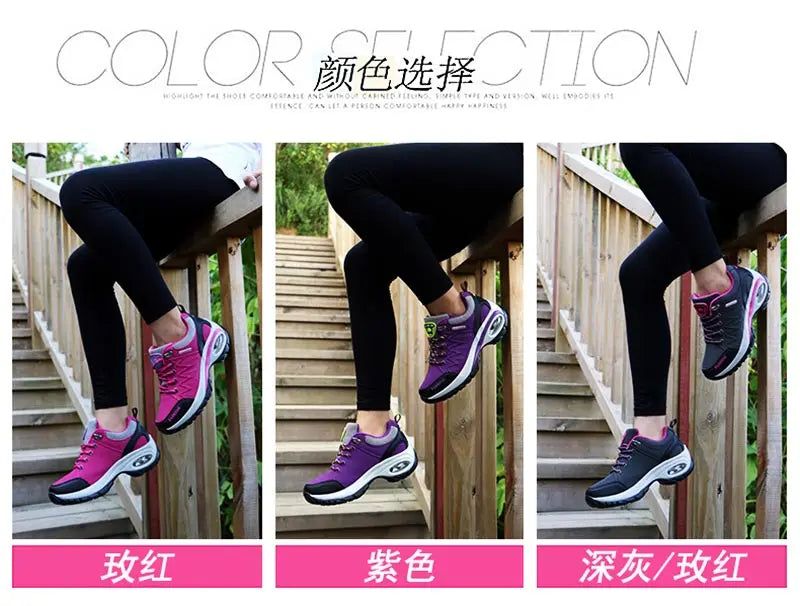 Autumn Air Cushions Women Sneakers Platform Sport Shoes Women's Tennis for Running Women's Sports Sneakers Red Trainers GMB-1750