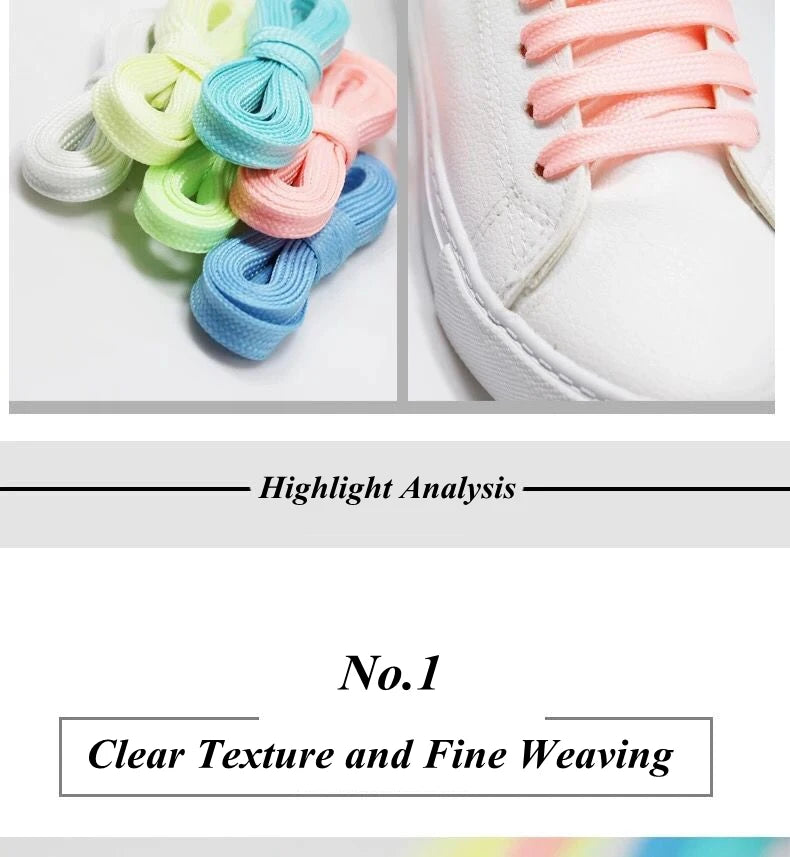 New 1 Pair Luminous Shoelaces Flat Sneakers Canvas Shoe Laces Glow In The Dark Night Color Fluorescent Shoelace 80/100/120/140cm
