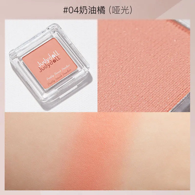 Judydoll Monochrome  Blush Nude Female Makeup Blush Natural Brighten Skin Tone Palette Rare Beauty Korean Style Cosmetics