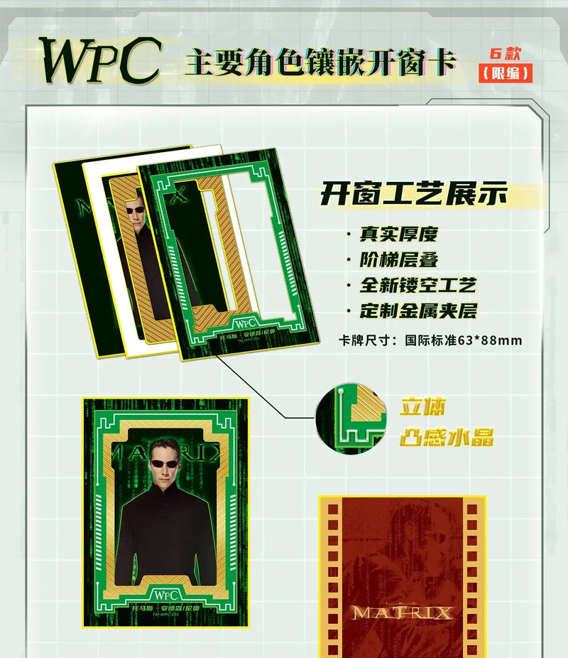 The Matrix Collection Cards Booster Box Movie Character Trinity Neo Exquisite Peripheral Rare Game Card Hobby Toy Kids Xmas Gift