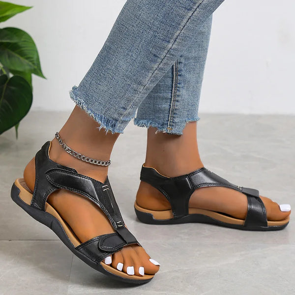 Women's Comfort Orthotic Sandals Womens Flat Sandals Lightweight Casual Beach Sandals Women Slides Plus Size Sandalias Mujer