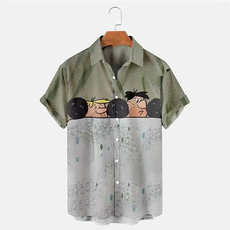 Hawaiian Bowling Men's Shirt Unique Floral 3D Print Summer Lapels Short Sleeves Oversized Unisex Fashion Sweatshirt Streetwear