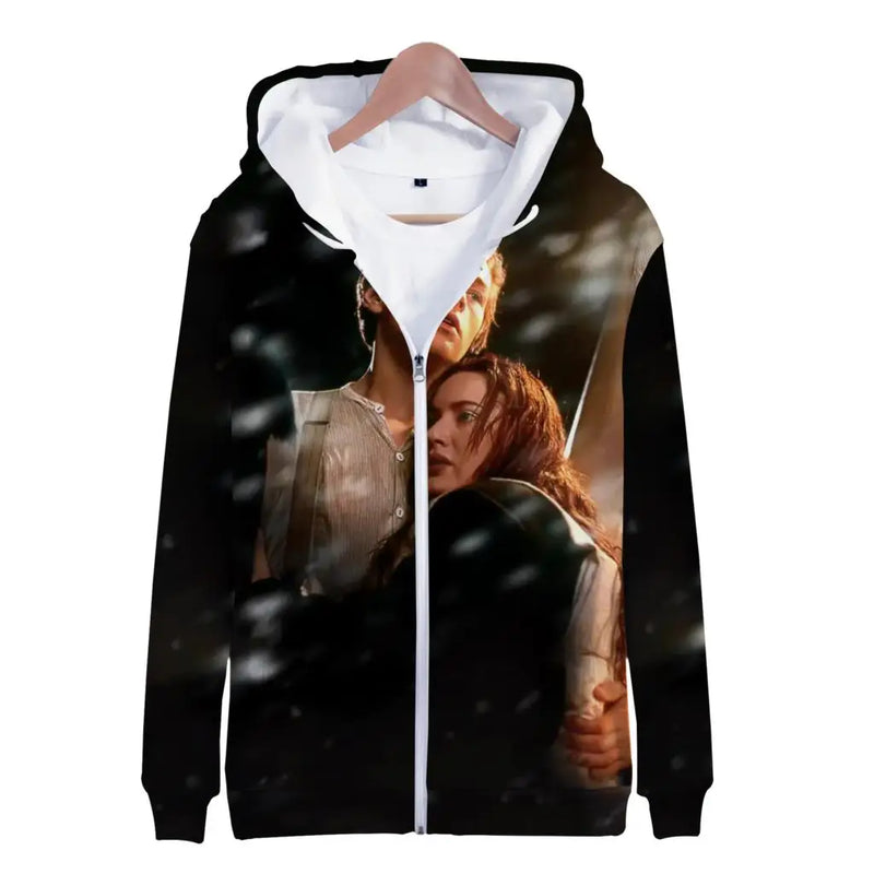 Hoodies Movie Titanic 3D Print Zipper Sweatshirts Boys Girls Children Fashion Long Sleeve Oversized Sweatshirt Hoodie Tracksuits