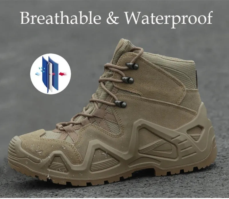 Men Outdoor Training Desert Boots Men Outdoor Camping Hiking Mountaineering Trekking Hunting Non Slip Shoes Sneakers