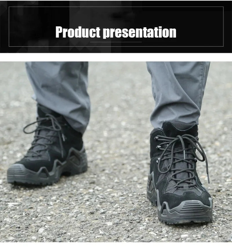 Men Outdoor Training Desert Boots Men Outdoor Camping Hiking Mountaineering Trekking Hunting Non Slip Shoes Sneakers