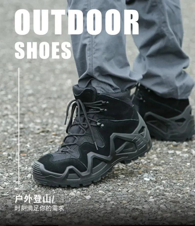 Men Outdoor Training Desert Boots Men Outdoor Camping Hiking Mountaineering Trekking Hunting Non Slip Shoes Sneakers