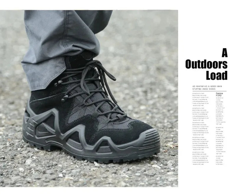 Men Outdoor Training Desert Boots Men Outdoor Camping Hiking Mountaineering Trekking Hunting Non Slip Shoes Sneakers
