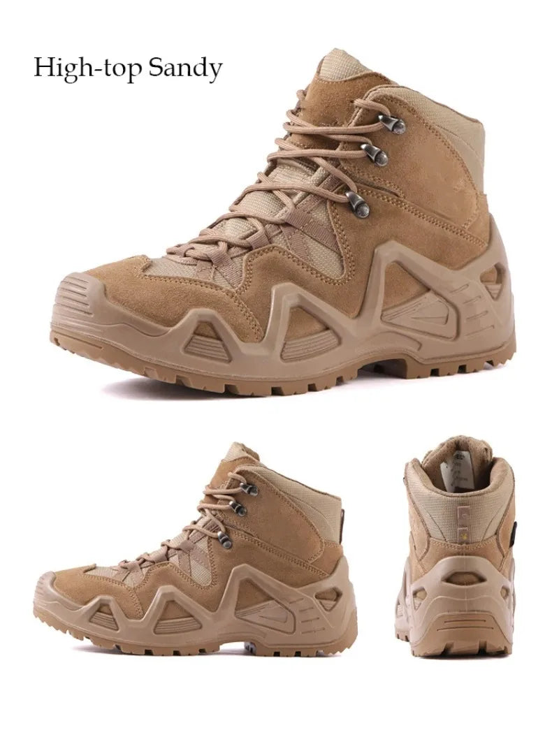 Men Outdoor Training Desert Boots Men Outdoor Camping Hiking Mountaineering Trekking Hunting Non Slip Shoes Sneakers