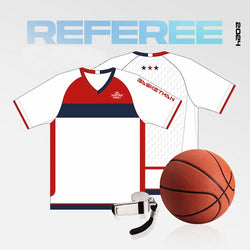 BASKETMAN Referee T-shirts For Man Full Sublimation Customizable Name Number Logo Printed V Neck T-shirts Sports Tracksuits Male